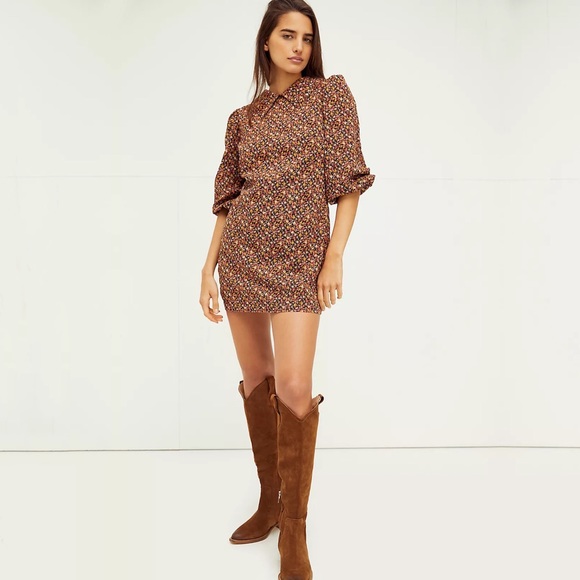 free people making plans floral mini dress, size 12 / large - Picture 4 of 11